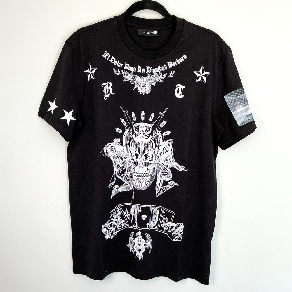 Givenchy Black Esoteric Print Cotton Oversized T-shirt